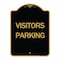 Signmission Parking Lot Sign Visitors Parking, Black & Gold Aluminum Sign, 18" x 24", BG-1824-24622 A-DES-BG-1824-24622 - alternate 1